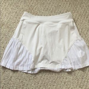 White tennis skirt